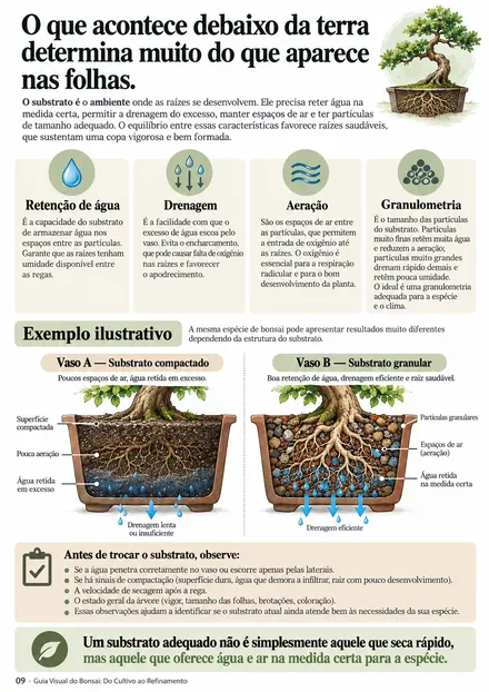Página do guia: O substrato e o que acontece debaixo da terra